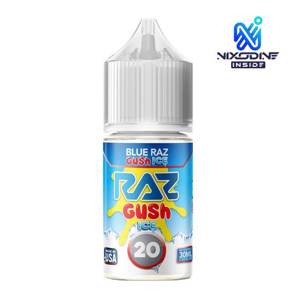Blue Razz Gush Ice Nixodine 30ml RAZ X POD JUICE 20