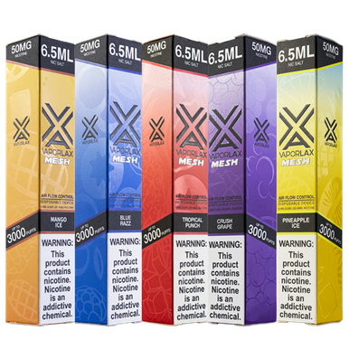 vaporlax mesh tobacco disposable vape Sampler Pack Select Flavor ::Rainbow Rain How To Use: XROS Fum Inhaler