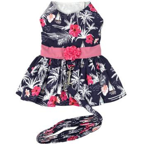 Moonlight Sails Dog Dress with Matching Leash