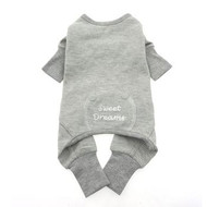 Sweet Dreams Thermal Dog Pajamas - Gray