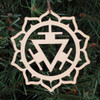 Solar Plexus Chakra Ornament - Sacred Geometry - Laser Cut Wood by LaserTrees | Intricate Home Accents
