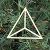 LaserTrees Tetrahedron Ornament - Sacred Geometry - Laser Cut Wood 