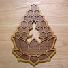 Meditation Lotus Two Layer Wall Art by LaserTrees | Sacred Geometry Wall Decor