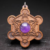 LaserTrees Metatrons Cube Engraved Hardwood Pendant