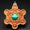 LaserTrees Metatrons Cube Engraved Hardwood Pendant