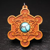 LaserTrees Metatrons Cube Engraved Hardwood Pendant