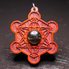 LaserTrees Metatrons Cube Engraved Hardwood Pendant