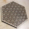 LaserTrees Hexadelia Maple on Birch on Walnut 3 Layer Wall Art 