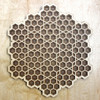 LaserTrees Honeycomb Grid Maple on Birch on Walnut 3 Layer Wall Art 