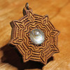 LaserTrees Cosmic Compass Pendant - Abalone in Cherry Hardwood 