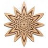 Sun Star Three Layer Wall Art - Maple, Birch, Walnut by LaserTrees | Sacred Geometry Wall Decor
