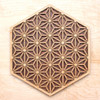 LaserTrees Asanoha Pattern Three Layer Wall Art - Maple, Birch, Walnut 