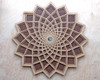 LaserTrees Square Flower Four Layer 10" Wall Art - Maple, Birch, Red Oak, Walnut 