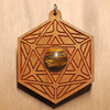 LaserTrees Dimensional Icosahedron Hardwood Pendant 
