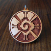 Hunab Ku Hardwood Pendant by LaserTrees | Handcrafted Sacred Geometry