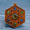 LaserTrees Vibrational Seed Gemstone Talisman - Citrine with Peridot and Iolite 