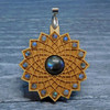 Talisman for Magic & Protection - Square Flower with Labradorite by LaserTrees | Handcrafted Sacred Geometry