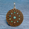 LaserTrees Hex Torus Gemstone Grid Talisman with 11 Opals