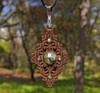 LaserTrees Grounding & Protection Talisman - Hexagon Diamond with Labradorite and Black Agate 