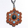 Honeycomb Grid Gemstone Grid Talisman - Moss Agate, Labradorite and Larimar