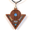 LaserTrees Triangle Sun and Moon Hardwood Pendant by Julie Banwellund 