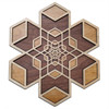 Cube Expansion Three Layer Wall Art - Maple, Birch, Walnut by LaserTrees | Sacred Geometry Wall Decor