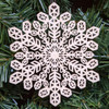 LaserTrees Snowflake Ornament 2 - Laser Cut Wood 