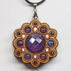 LaserTrees LED Gemstone Talisman Pendant - Light Warrior - Cherry with Amethyst 