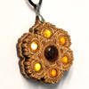 Swirl Star LED Pendant - Maple with Amber and Sunstone