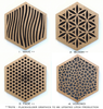 LaserTrees Acoustic Art Hexagon Panel design options for Studio Soundproofing