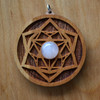 LaserTrees Tetrahedron Shield Hardwood Pendant