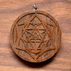 LaserTrees Tetrahedron Shield Hardwood Pendant