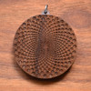 LaserTrees Sunflower Fractal Hardwood Pendant