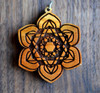 LaserTrees Hexagonal Star Hardwood Pendant