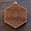 LaserTrees Star Sayagata Hexagon Hardwood Pendant 