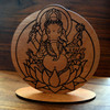 LaserTrees Ganesh Altarpiece Decor (Baltic Birch)