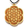 LaserTrees Flower of Creation Hardwood Pendant 