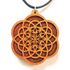 Flower of Creation Hardwood Pendant by LaserTrees | Handcrafted Sacred Geometry