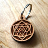 LaserTrees Tetrahedron Shield Hardwood Keychain 