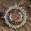 LaserTrees Triangle Mandala Hardwood 30mm Gemstone Pendant