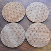 LaserTrees Flower of Life Drink Coasters - Set of 4 