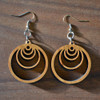 LaserTrees Fibonacci Orb Hardwood Earrings 