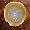 Star Sayagata Linework Design by Rooz Kashani - Laser Engraved Agate by LaserTrees | Gemstone Metaphysical Art