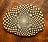 Hexagon Vortex - Flat Variaton - Laser Engraved Agate by LaserTrees | Gemstone Metaphysical Art