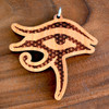 LaserTrees Eye of Horus Flower of Life Hardwood Pendant 