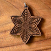 LaserTrees Cosmic Fractal Star Hardwood Pendant 