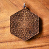 LaserTrees Cube Fade Hexagon Hardwood Pendant 
