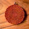 LaserTrees Flower of Life Mandala Warp Hardwood Pendant 