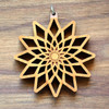 LaserTrees Divine Diamond Fractal Hardwood Pendant 