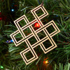 LaserTrees Endless Knot Ornament - Sacred Geometry - Laser Cut Wood 